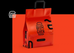 外卖食品打包装手提牛皮袋